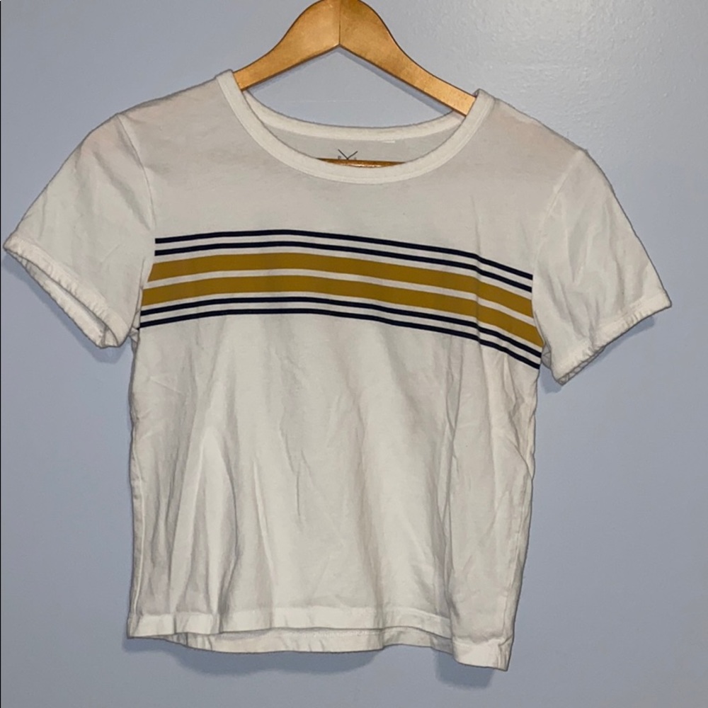 white pacsun cropped tee